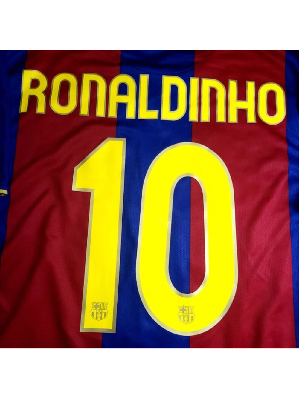 Ronaldinho Barcelona Anniversary 2007 2008 Soccer Jersey XL SKU# 237741-655 - Picture 4 of 7